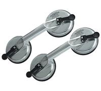 Faithfull Faisucpad2P Double Pad Aluminium Pro Suction Lifter - Pack Of 2