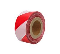 Faithfull FAITAPEBARRW Hazard Warning Barrier Tape 70mm x 500M Red/White