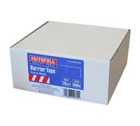 Faithfull FAITAPEBARRW Hazard Warning Barrier Tape 70mm x 500M RedWhit