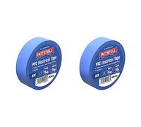 Faithfull FAITAPEPVCBL Blue PVC Electrical Tape 19 mm x 20 m (Pack of 2)