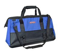 Faithfull FAITBHB24 Wide Mouth 610mm (24in) Tool Bag with Hard Base, Steel Frame, Adjustable Strap with 17 Pockets