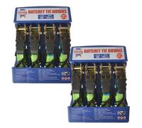Faithfull Faitdratset4 Set Of 8 Piece Ratchet Strap Car Tie Down X2