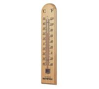 Faithfull Wooden Wall Thermometer Small
