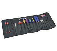 Faithfull FAITR15 15 Pocket Tool Roll Includes Zip Up Compartment, Blue