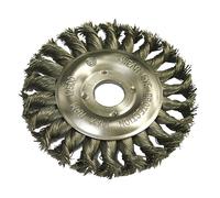 3192 Faithfull Circular Knot Wire Brush, 125mm Diameter, 22.2mm Bore, Wire Thick