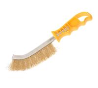 Faithfull FAIWBHANDB Wire Scratch Brush Brass Yellow Handle