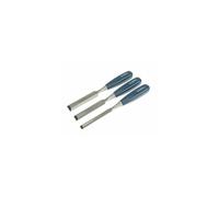 Faithfull FAIWCBS3BC Bevel Edge Chisel Blue Grip Set of 3: 12,19 & 25mm Carded