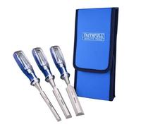 Faithfull Faiwcset3 3 Piece Chisel Set In Wallet 13mm 19mm 25mm Xms26Chisel3