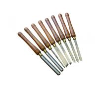 Faithfull FAIWCTSET8B HSS Turning Chisel Wooden Boxed Set, 8 Piece