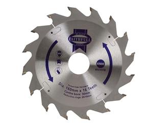 Faithfull FAIZ16016 TCT Circular Saw Blade 160 mm x 30 mm Bore x 16 Teeth