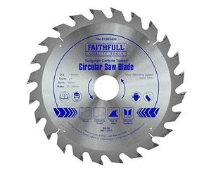 Faithfull FAIZ1902430 TCT Circular Saw Blade 190mm x 30mm Bore x 24 Teeth