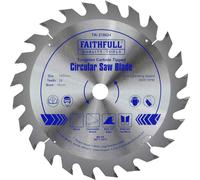 Faithfull Fast Rip TCT Circular Saw Blade 180mm 24T 16mm
