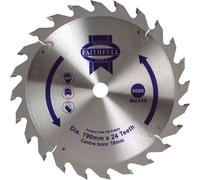 Faithfull Fast Rip TCT Circular Saw Blade 190mm 24T 16mm