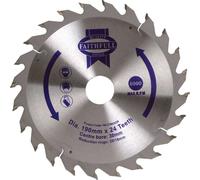 Faithfull Fast Rip TCT Circular Saw Blade 190mm 24T 30mm