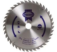 Faithfull Fine Cross Cut TCT Circular Saw Blade 254mm 40T 30mm