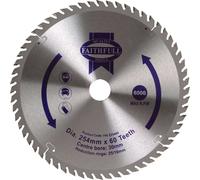 Faithfull Fine Finish Circular Saw Blade FAIZ25460 – TCT 254 mm x 30 mm bore, 60 teeth