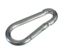 Faithfull Fire Brigade Snap Hook 4mm Zinc Plated Pack 4 Faichfbs40