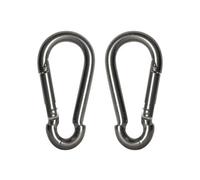 Faithfull Fire Brigade Snap Hook Stainless Steel 6mm Pack 2 Faichfbs60S