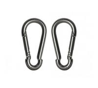 Faithfull Fire Brigade Snap Hook Stainless Steel Stainless Steel 6mm Pack Of 2