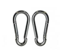 Faithfull Fire Brigade Snap Hook Zinc Plated 8mm Zinc Plated Pack Of 2