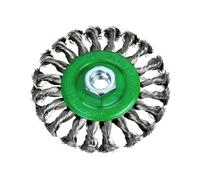 Faithfull Flat Twist Knot Wire Brush 115 x 12mm M14x2 Bore