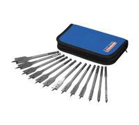 Faithfull Flat Wood Drill Bit Set 13 Piece 1/4in Shank 6 to 25mm FAIFBSET13E