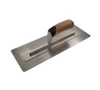 Faithfull FAIPTFLEX14C Flex Finishing Trowel, High-Grade Stainless Steel Plastering Hand Tool with Ergonomic Cork Handle - 350mm (14”)