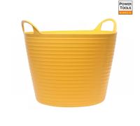 Faithfull Flex Tub - Multi-Purpose & Durable Flexible Bucket for Garden, DIY, Building & Farming - 60L (13gl), Yellow