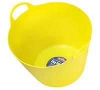 Faithfull Flex Tub - Multi-Purpose & Durable Flexible Bucket for Garden, DIY, Building & Farming - 28L (6gl), Yellow