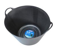 Faithfull Flex Tub - Multi-Purpose & Durable Flexible Bucket for Garden, DIY, Building & Farming - 42L (9gl), Black