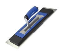 Faithfull FlexiFit Plastering Trowel Kit - 16 Inch (406mm) Dual-Edge Stainless Steel Blade with Foam Backing & Interchangeable Master Trowel for Wall & Ceiling Plastering
