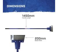 Faithfull Floor Scraper - 200mm 8in Blade 1450mm 57in Handle