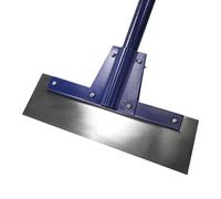 Faithfull Floor Scraper - 400mm (16in) Wide Blade with 1450mm (57in) Fibreglass Handle for Surface Cleaning & Preparation