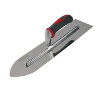 Faithfull Flooring Trowel Stainless Steel Soft Grip Handle 16 X 4in