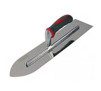 Faithfull Flooring Trowel Stainless Steel Soft Grip Handle 16 X 4In Multi Colour (400 X 100mm (16 X 4In))