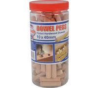 Faithfull Wood Dowels Fluted 40 x 10mm (Tub 100) FAIDOW10100T