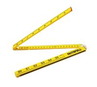 Faithfull Folding Rule Yellow Abs Plastic 1M / 39In