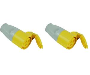 Faithfull FPPCOUP110 110v Coupling Socket 16A for 110v Trailing Leads (Pack of 2)