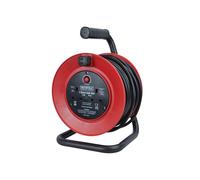 Faithfull FPPCR25M - Cable Reel 13 Amp - 240V, Red, 25 metre