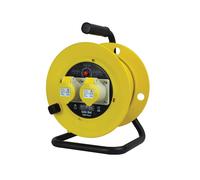 Faithfull Cable Reel FPPCR25ML - 25 Metre 16A 110V, 2-socket, Multi