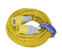 Faithfull FPPTL14HDUTY 14 Metre L/V Heavy Duty Trailing Lead Extension Lead 110Volt 16A 2.5mm Cable