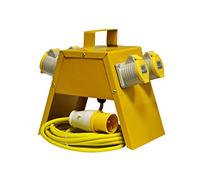 Faithfull FPPTLDB4L 4 Way Splitter Distribution Box 110V with 5M Cable Small