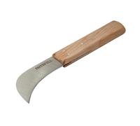 Faithfull FSC Beech Lino Tool 75mm (3in) - Riveted Curved Blade, Wooden Handle