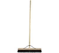 Faithfull PVC Broom 600mm (24in) - Heavy Duty Outdoor Yard Broom, FSC® Certified Wooden Handle & Stock, PVC Bristles for Wet & Dry Sweeping, Industrial Workshop Garden Driveway Floor Brush