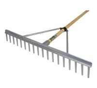 Faithfull Aluminium Landscape Rake Wooden Handle Fsc 100%