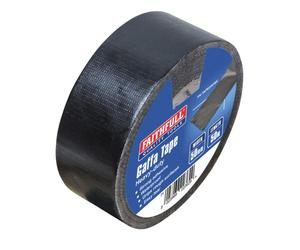 Faithfull Gaffa Tape - Black - Heavy Duty Duct Tape 50mm x 50m - General Purpose Multi-Surface Use