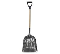Faithfull Grain Shovel - Lightweight & Strong Aluminium Blade with Durable FSC Ash Wood Shaft & D Grip Handle - Blade size 360 x 430mm, Total length 1200mm