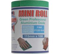 Faithfull FAIAR10120G 10M Fine (120 Grit) Sandpaper Roll Green (Pro) 115mm x 10M