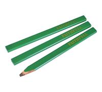 Faithfull Hard Carpenters Pencils Green Pack of 3