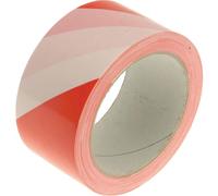 Faithfull TAPEHAZRW Hazard Warning Safety Tape - Red/White
